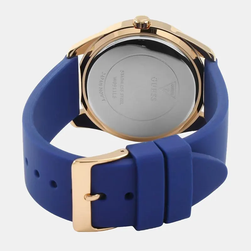 Guess G-Twist Quartz Blue Silicone Ladies Watch- W0911L6